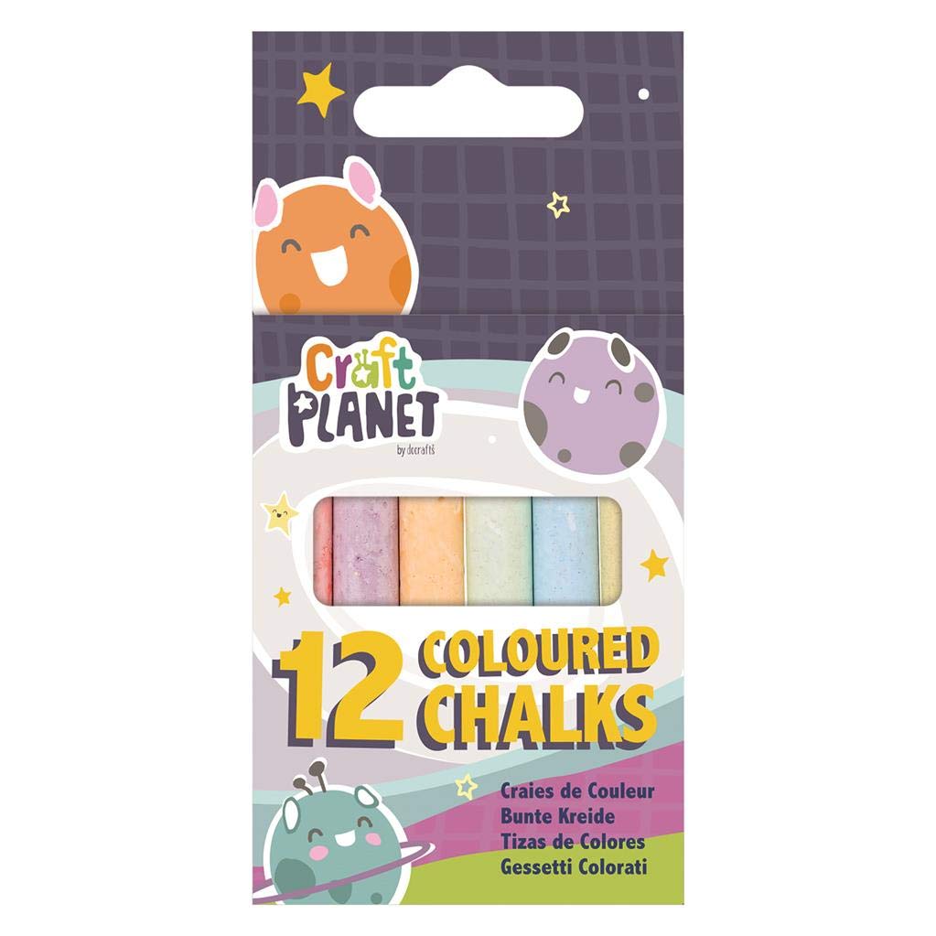 Craft Planet CPT 714004 Children's Coloured Chalks, Multi