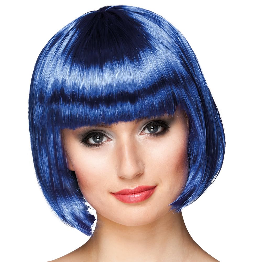 Boland Polyester Wig One Size Blue, Unisex