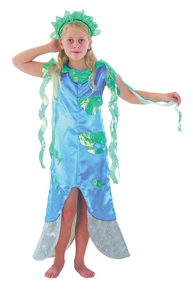 Bristol Novelty Mermaid Costume, Green, Medium, Approx Age 5 - 7 Years, Mermaid (M) Budget