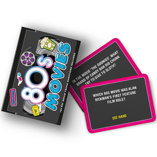 Gift Republic Awesome 80s Movie Trivia 100 Cards Questions Game, Multicolor,