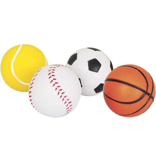 Unique Party - Foam Sports Ball Party Bag Fillers, Pack of 4