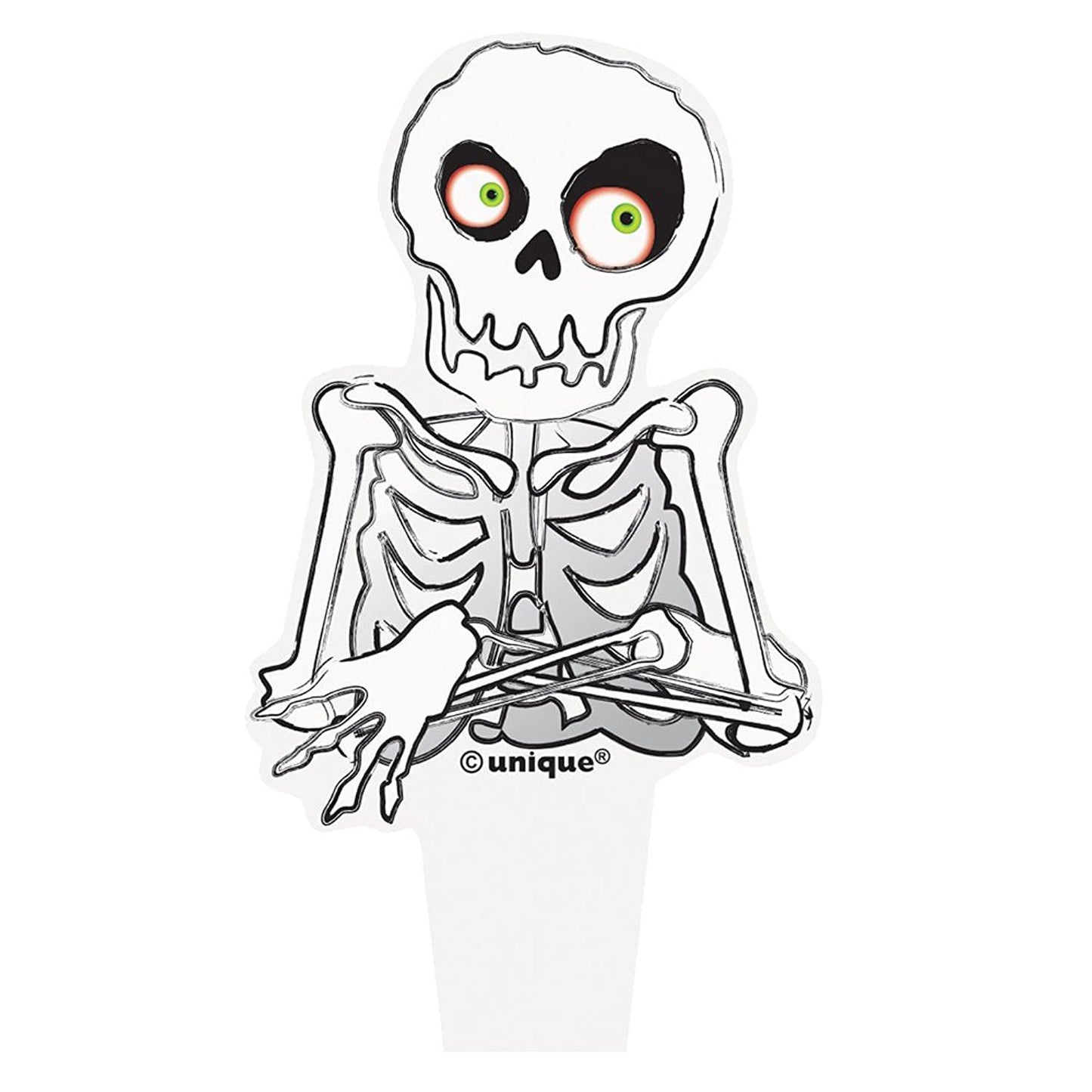 Unique Party - Skeleton Halloween Cupcake Toppers, Pack of 12