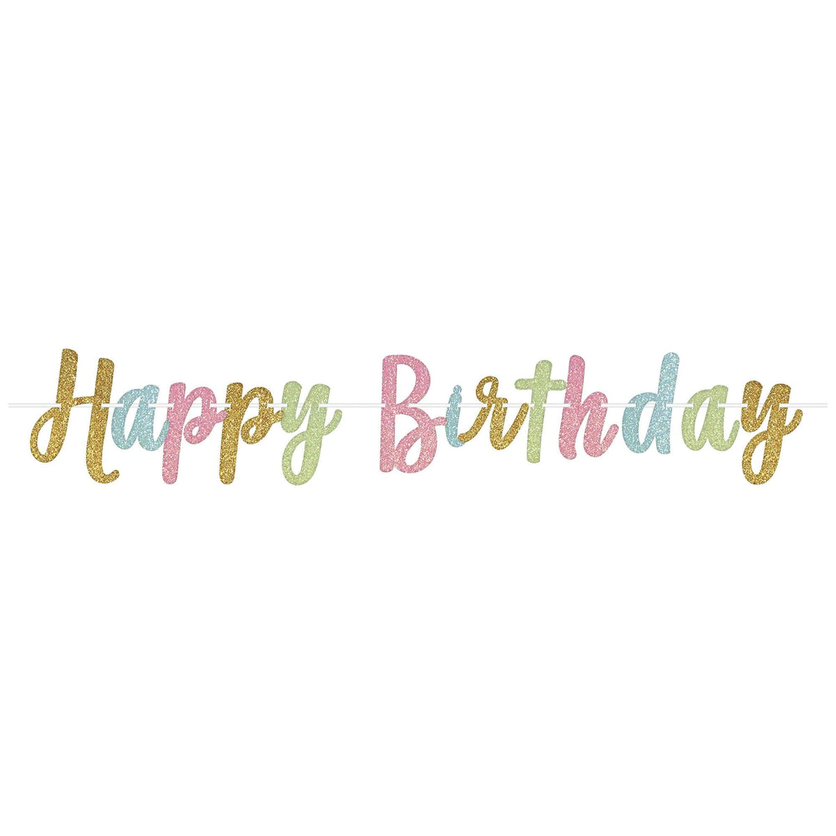 1 Piece Confetti Fun Glitter Letter Banner 3.65m