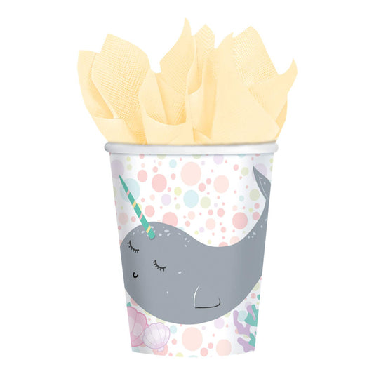 Narwhal Paper Cups 250ml (8 pk)