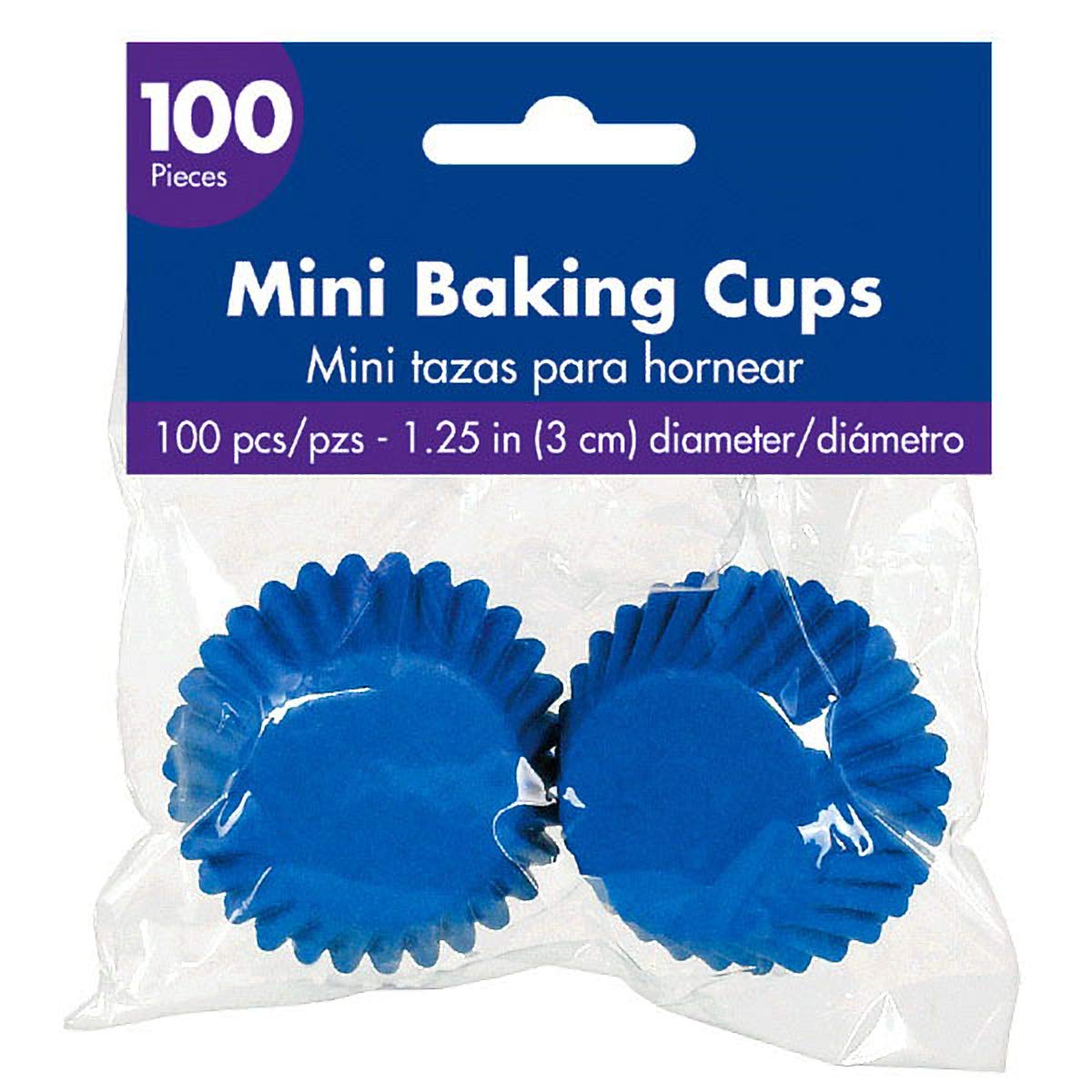 Bright Royal Blue Mini Cupcake Cases 30mm -100