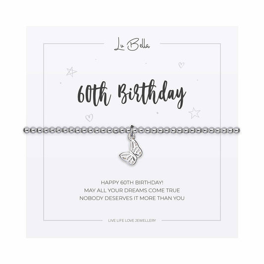 Lu Bella 60th Birthday Bracelet - Jewellery - Celebration Butterfly Charm