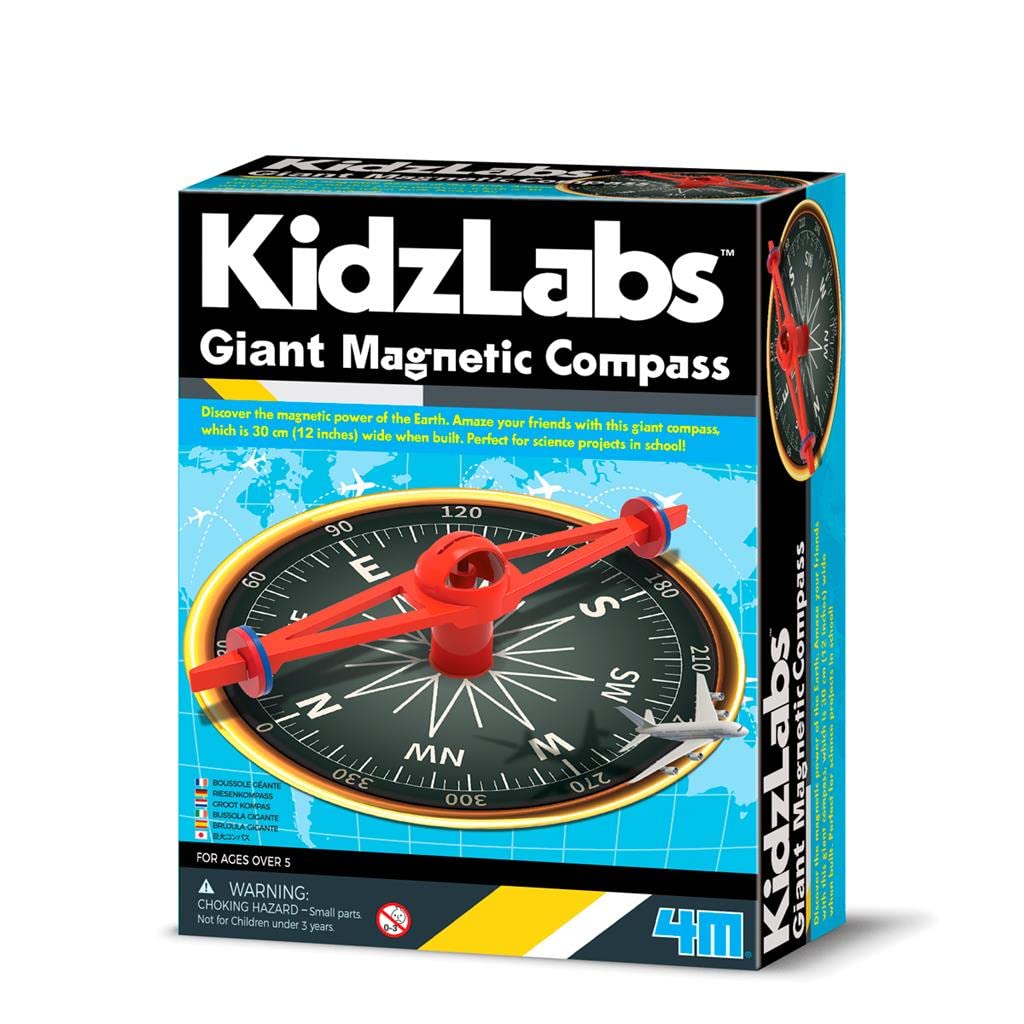 4M 403438 Kidzlabs Giant Magnetic Compass, Multicolour