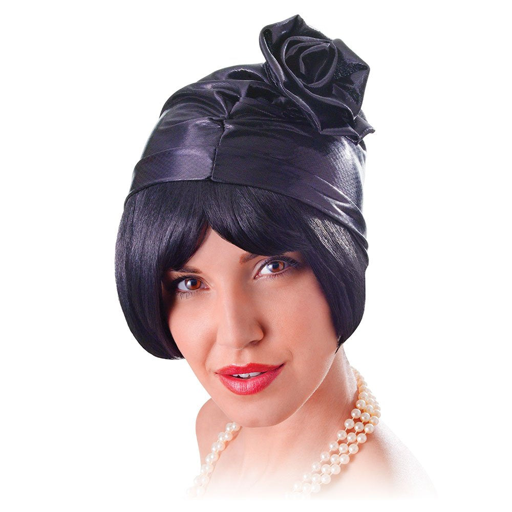 Bristol Novelty Black Cloche 20���s Hat, One Size