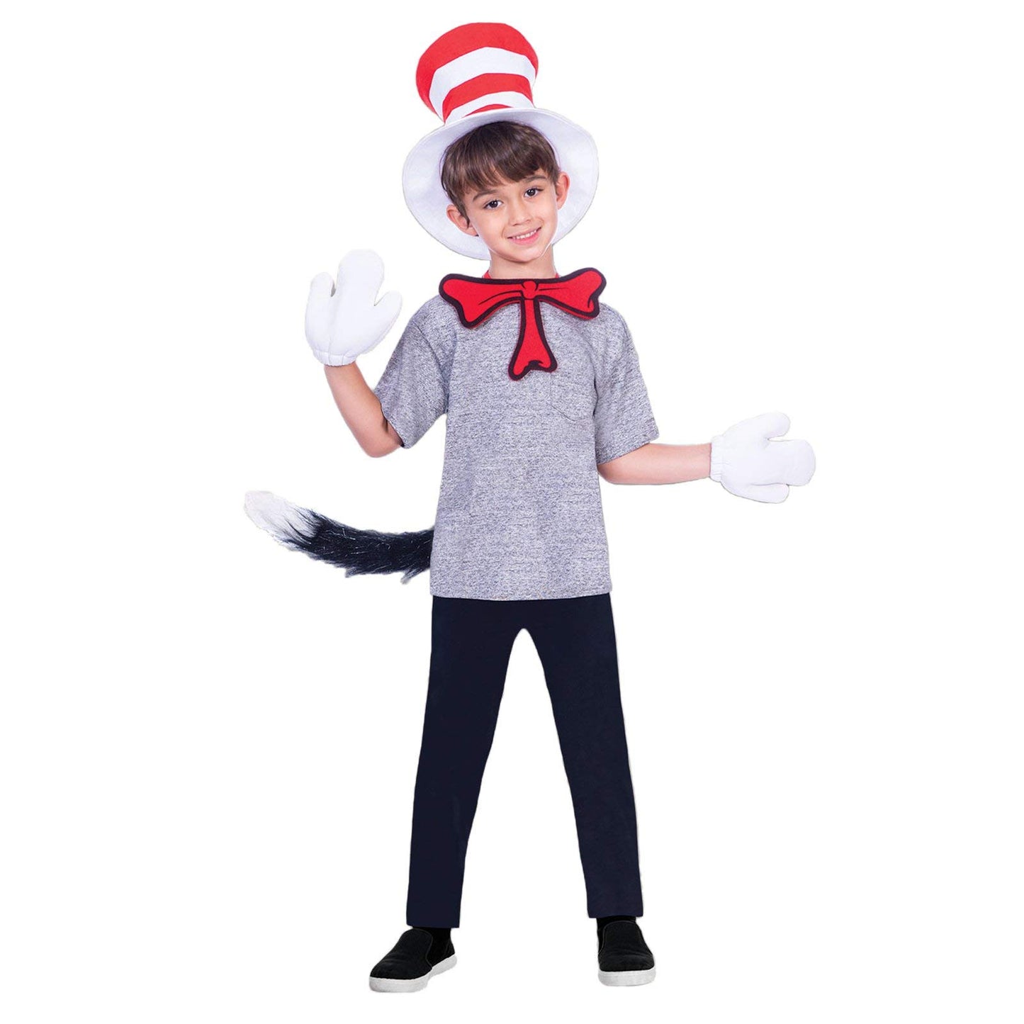 Child Girls Cat In The Hat Dress Set Costume (4-12 years)