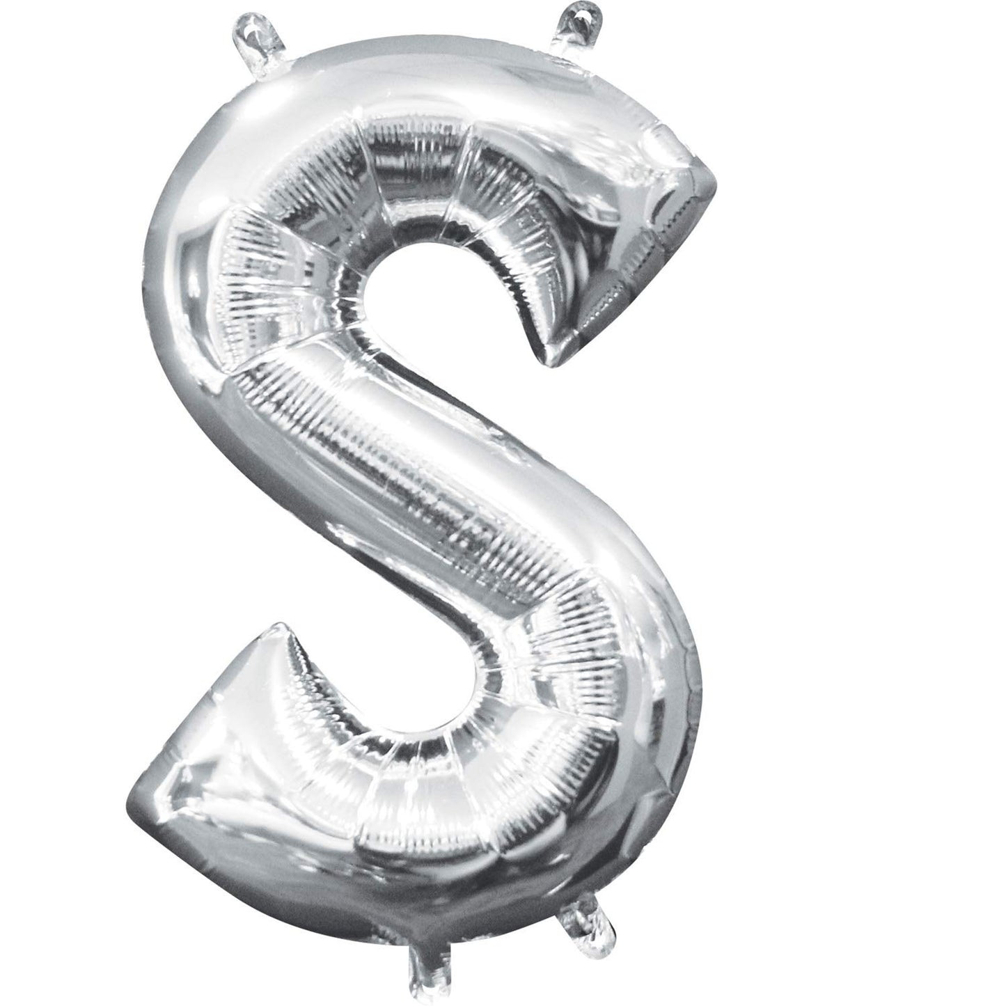 Letter S Silver Minishape Foil Balloons 16"/"40cm A04