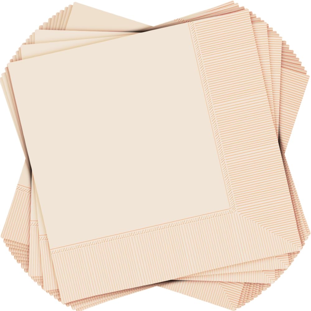 Vanilla Creme Beverage Napkins 25cm /50