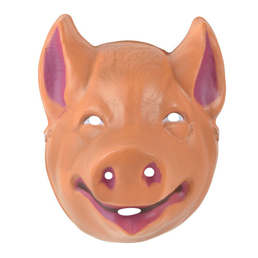 Bristol Novelty Pig Mask, 1 Piece, Brown, One Size - 23 x 19 x 15 cm Plastic, Unisex-Adult