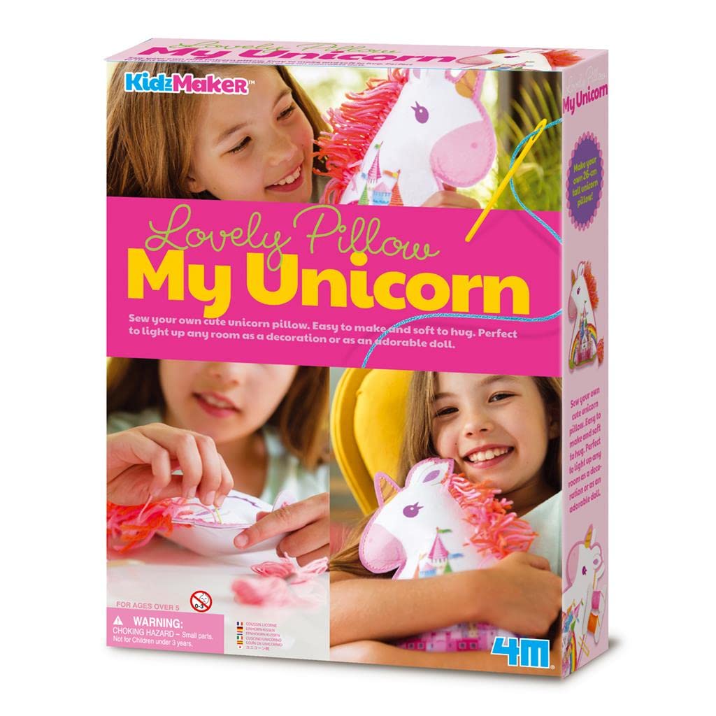 4M 404744 My Lovely Unicorn Pillow, Multi