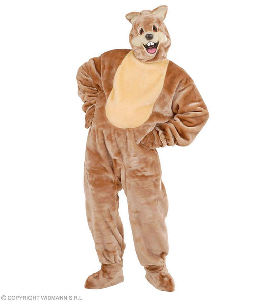 Mens Plush Squirrel Costume for Animal Jungle Farm Fancy Dress