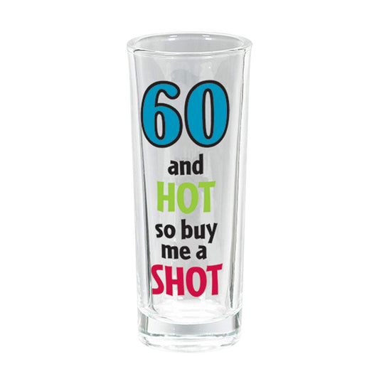 60th Tall Shot Glasses 80ml