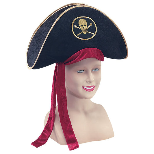 Bristol Novelty BH304 Pirate Hat Deluxe Velvet, Unisex-Adult, One Size