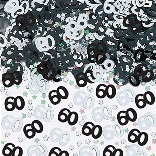 Black/Silver 60 Metallic Confetti 14g