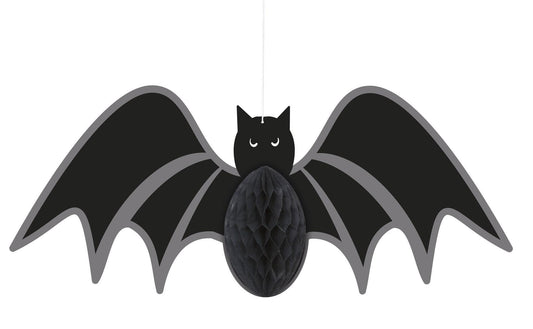 Unique Party - 35cm Hanging Honeycomb Bat Halloween Decoration