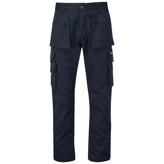 TuffStuff - Pro Work Long Trousers - 38��� Waist - Navy Cargo Trousers- Work Trousers For Men - Triple Stitched Seams - Features Knee Pad Pockets - Mens Work Trousers