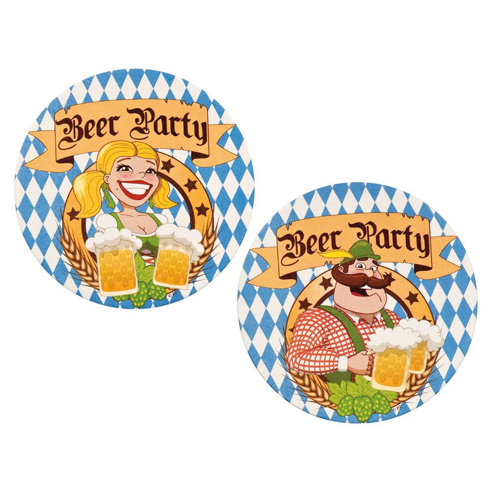 Boland Beer Festival Coasters Set of 10 Blue/White