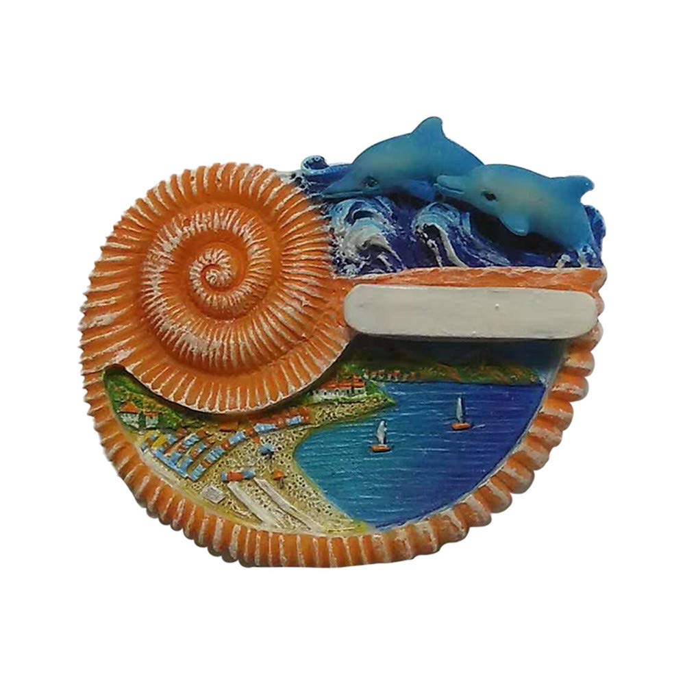 Puckator Seaside Magnet-Shell and Dolphin, Multi, Height 5cm Width 6.5cm Depth 1.5cm