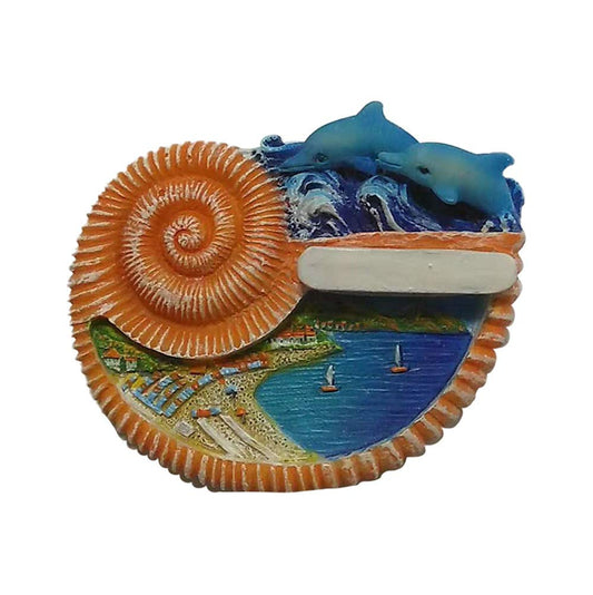 Puckator Seaside Magnet-Shell and Dolphin, Multi, Height 5cm Width 6.5cm Depth 1.5cm