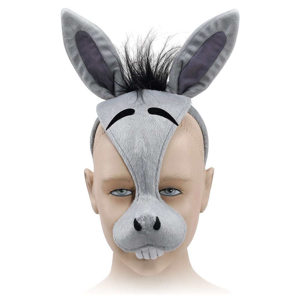 Bristol Novelty Donkey Mask with Sound, Gray, Pack of 1 Headband, Unisex-Child, One Size