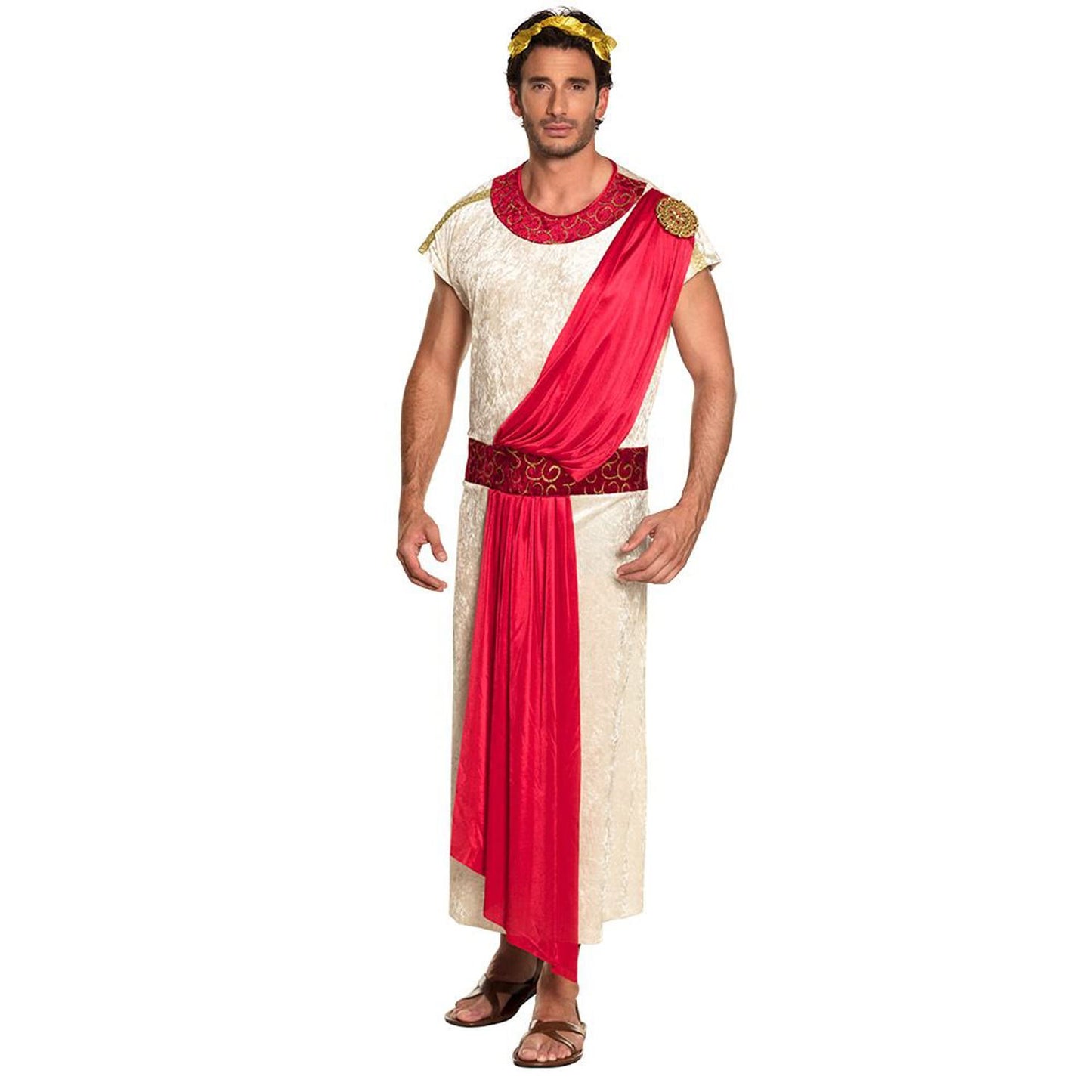 Boland 10103365 Roman Emperor Deluxe Adult Costume, Red/White, L (54/56), Unisex