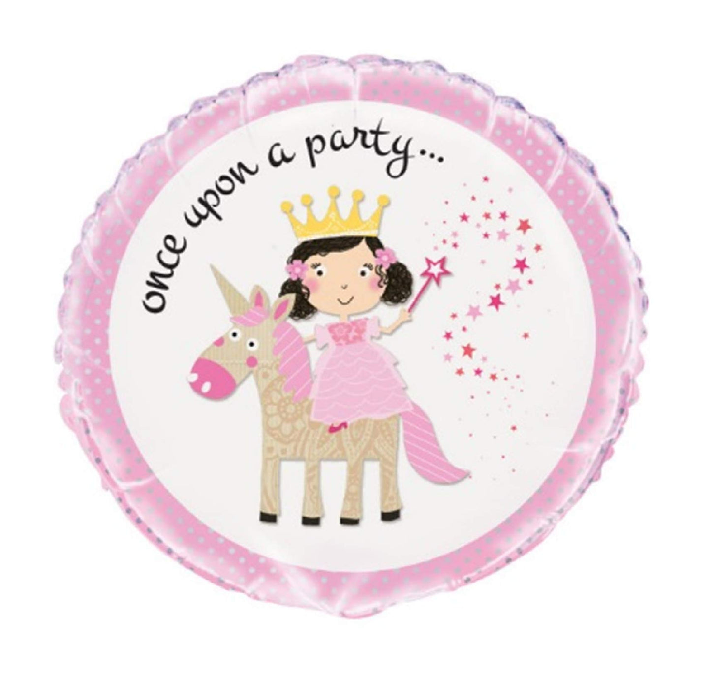 18" Foil Princess & Unicorn Party Balloon