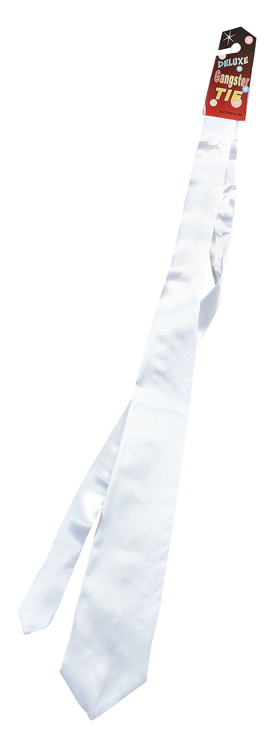 Bristol Novelty BA508 Gangster Tie White, One Size