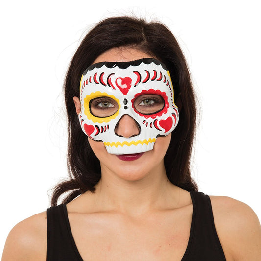 Bristol Novelty Mask, Day of the Dead, Pack of 1, Multi-Colour, One Size