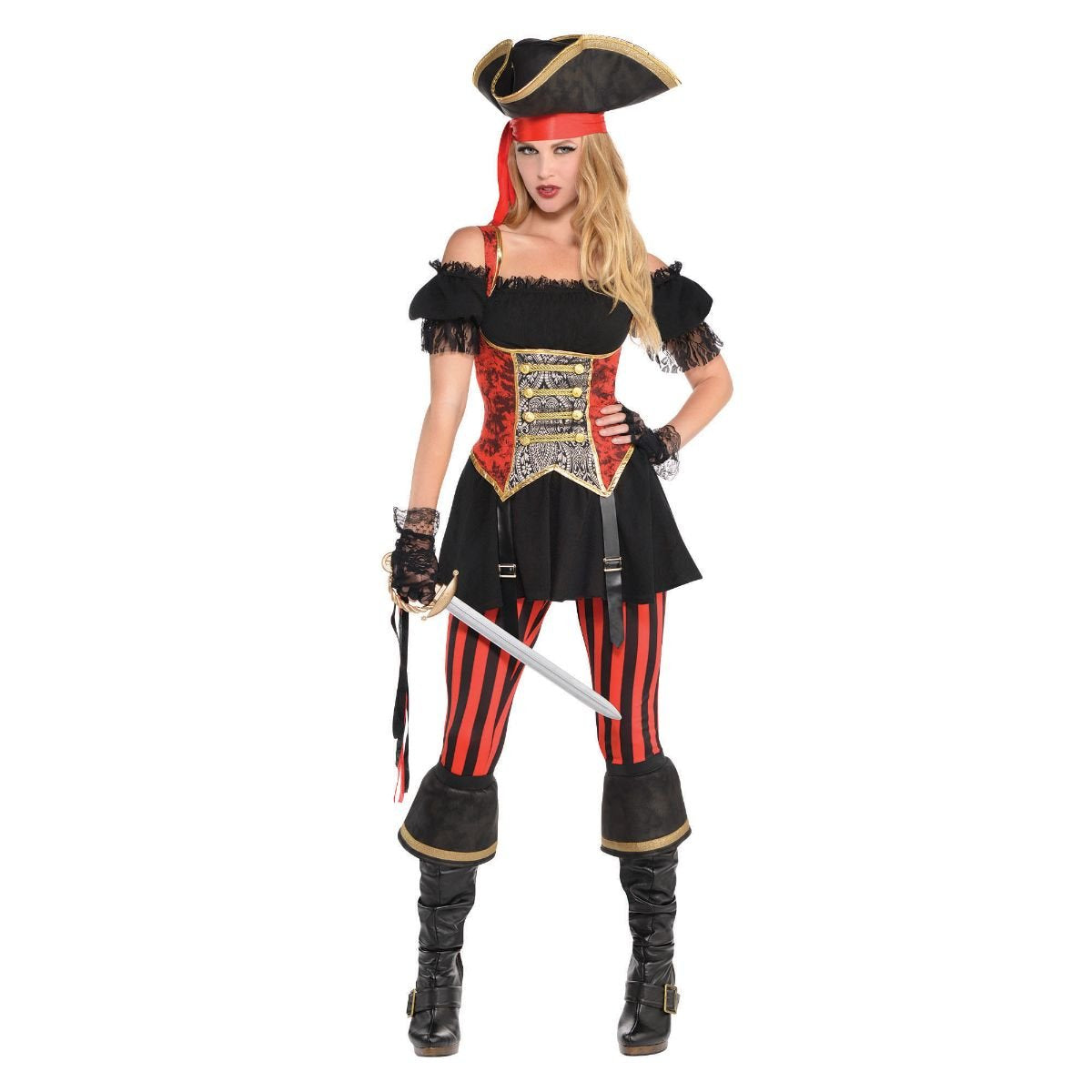 Adult Ladies New Lassie Lady Pirate Costume (Large)