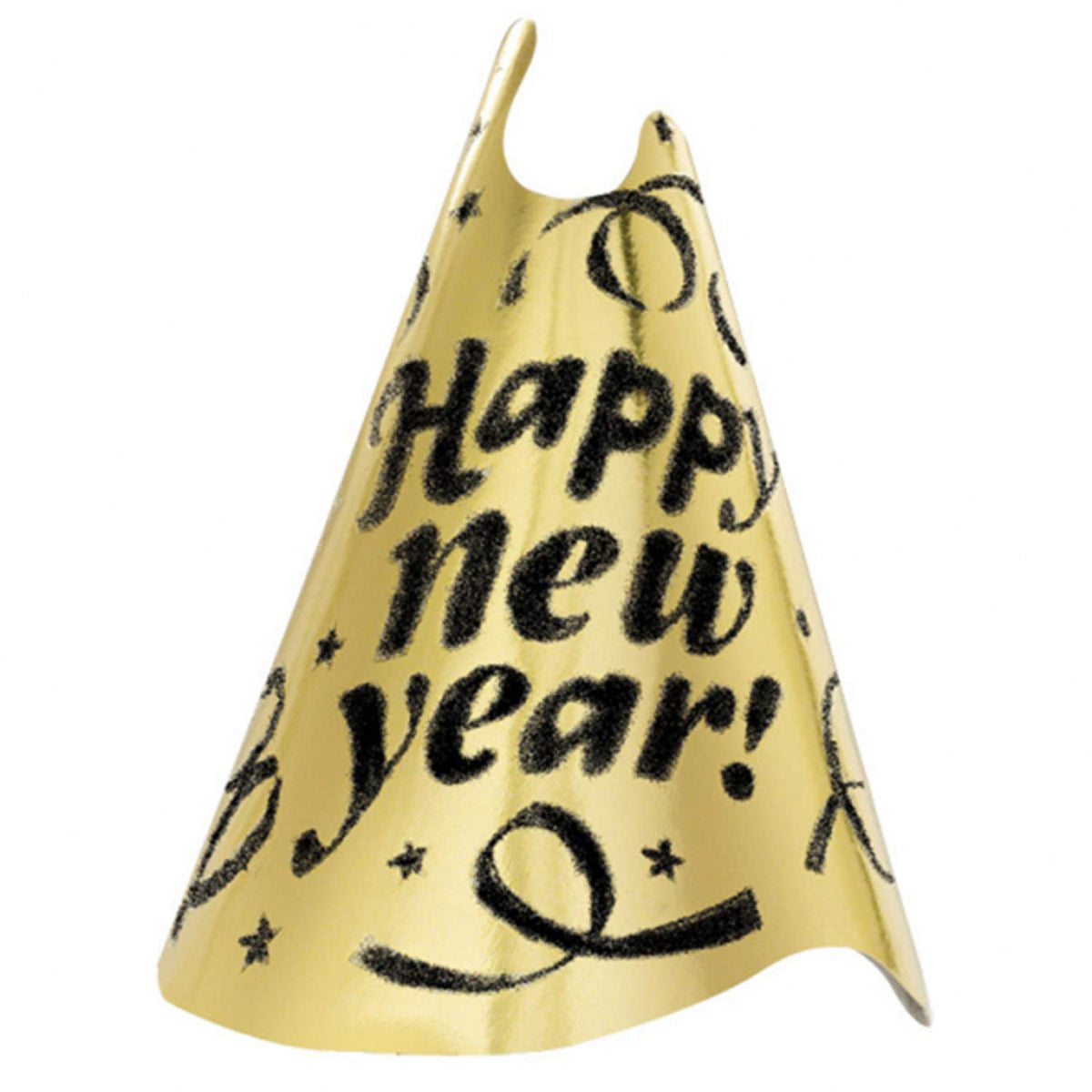Amscan Glitter Foil Cone Hat - Gold - 23cm