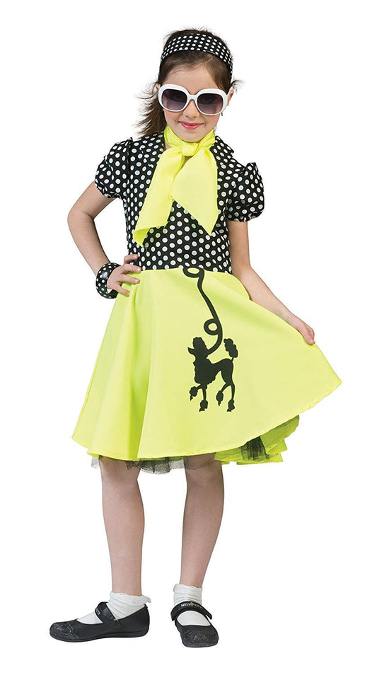 Bristol Novelty CC507 Poodle Dress, Yellow/Black, Small, Approx Age 3 -5 Years, Poodle Dress. Yellow/Black (S)