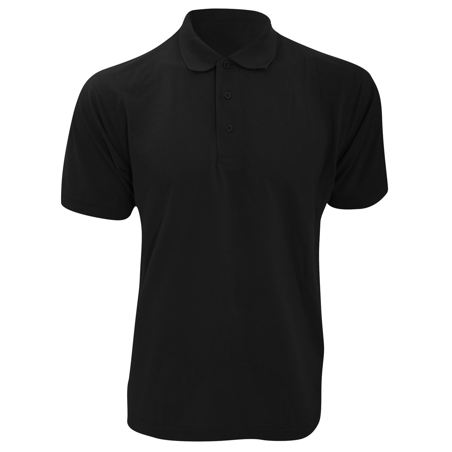 Kustom Kit Mens Short Sleeve Polo Shirts, Black, Medium. KK403