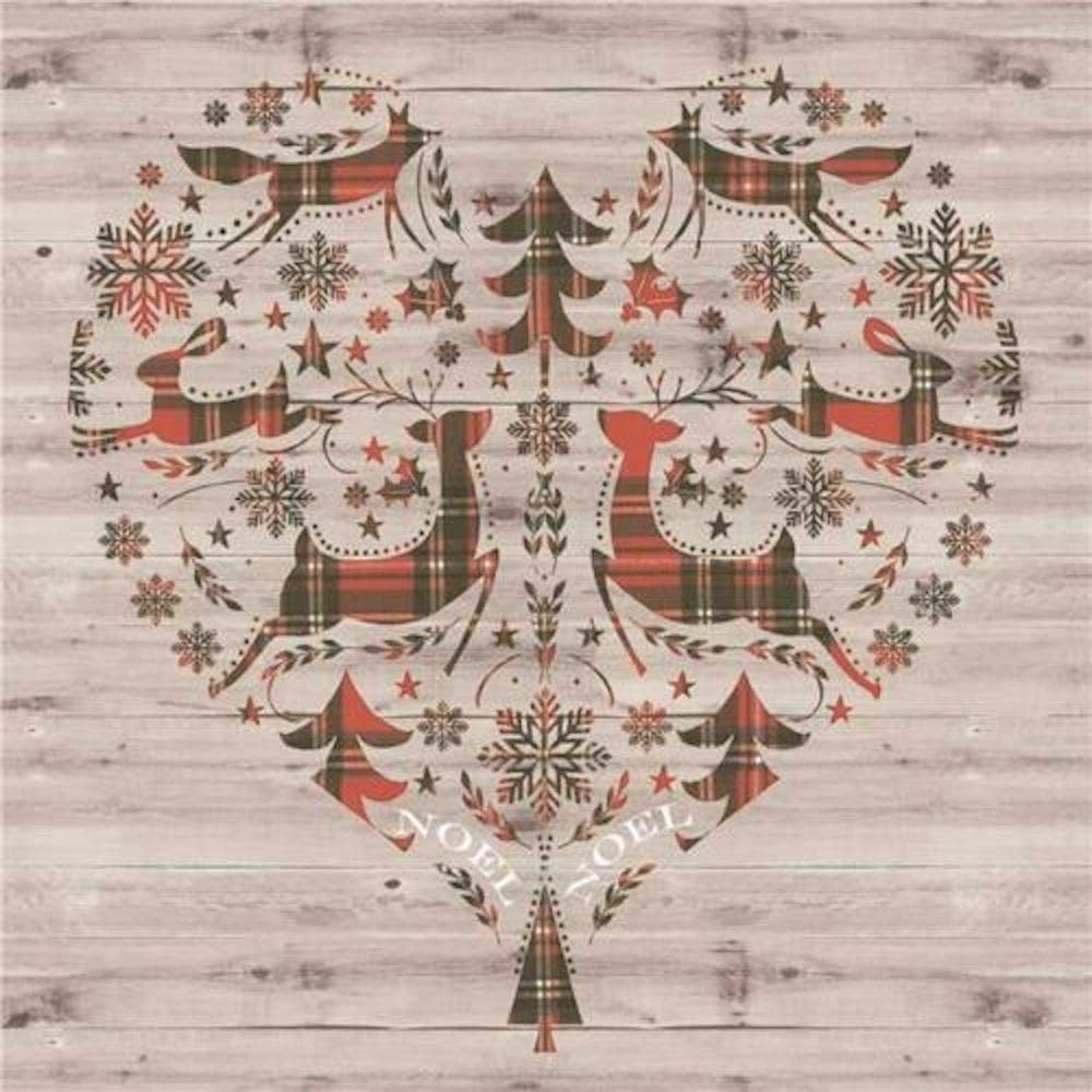 Anniversary House Tiflair Winterly Woodcut Lunch Napkins 3 ply, PJ318490, Multi-colour