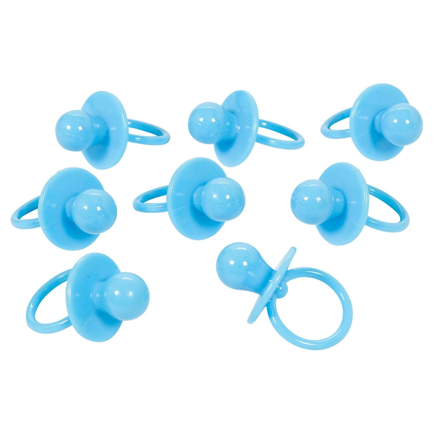 Amscan 3.5 x 6 cm Blue Pacifier Charms- Pack of 8