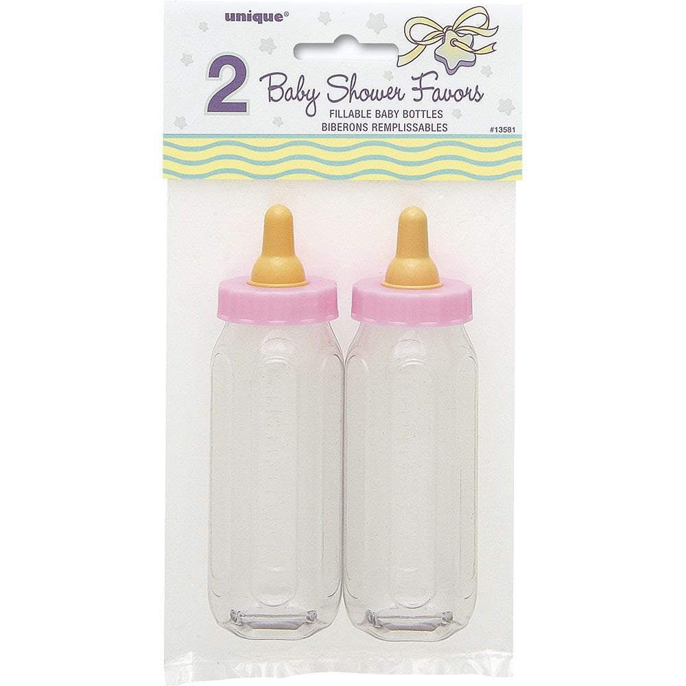 Pink Baby Bottles - Fill with Baby Shower Treats