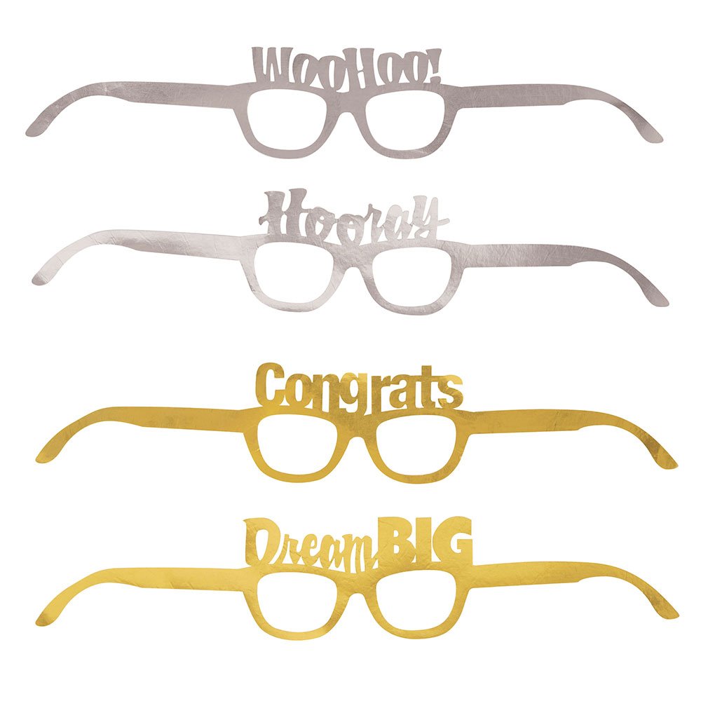 Unique Graduation Novelty Glasses (4 Pack)