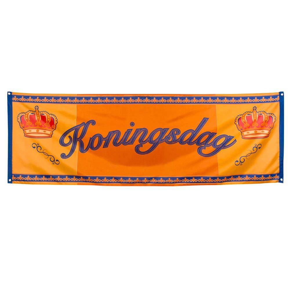 Boland Koningsdag Decorative Banner Size 74 x 220 cm Netherlands, Royal Day, Holland, Holiday, Polyester, Wall Decoration, Themed Party, Hanging Decoration