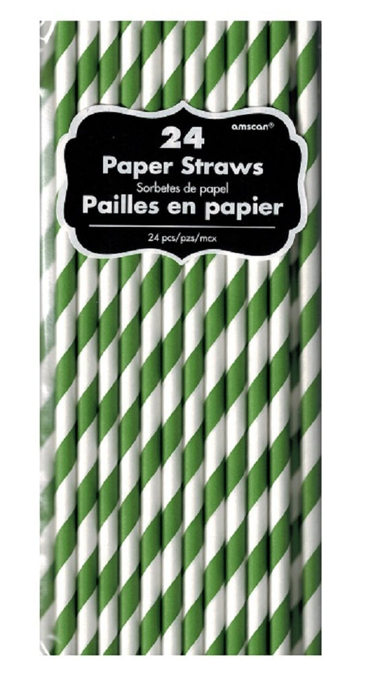 Amscan Kiwi Paper Straws (24ct)