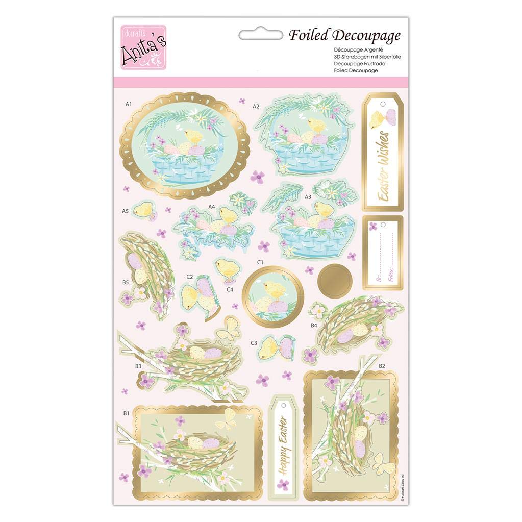 Anita's Foiled Decoupage, Multi, One Size