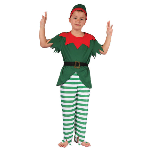 Bristol Novelty CC523 Santa Helper Boy Costume, Red, Medium, Approx Age 5 - 7 Years, Santa Helper Boy (M)