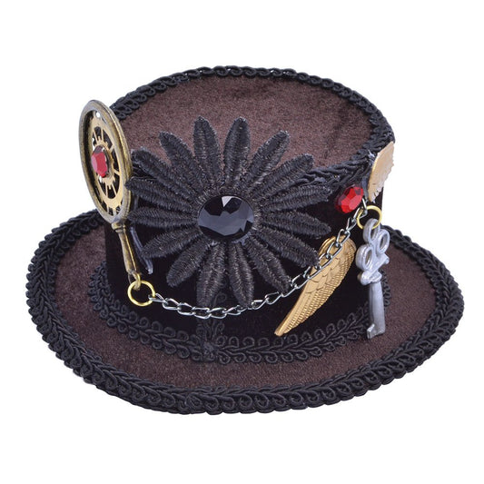 Bristol Novelty Steampunk Top Mini Hat,Brown, One Size