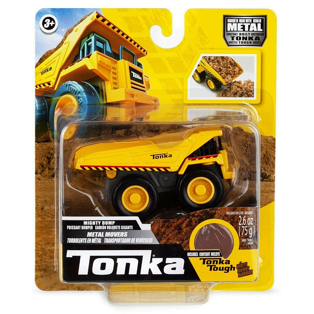 Tonka Metal Movers | Dump Truck | Kids Construction Gift Toys for Boys and Girls, Construction Vehicle Playset for Kids, Suitable for Kids Aged 3+ | Basic Fun 06046