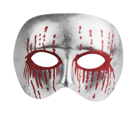 Boland Bloodshot Eye Mask Silver/Red