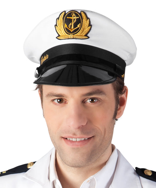 Boland Captain Hat Adult (One Size, White