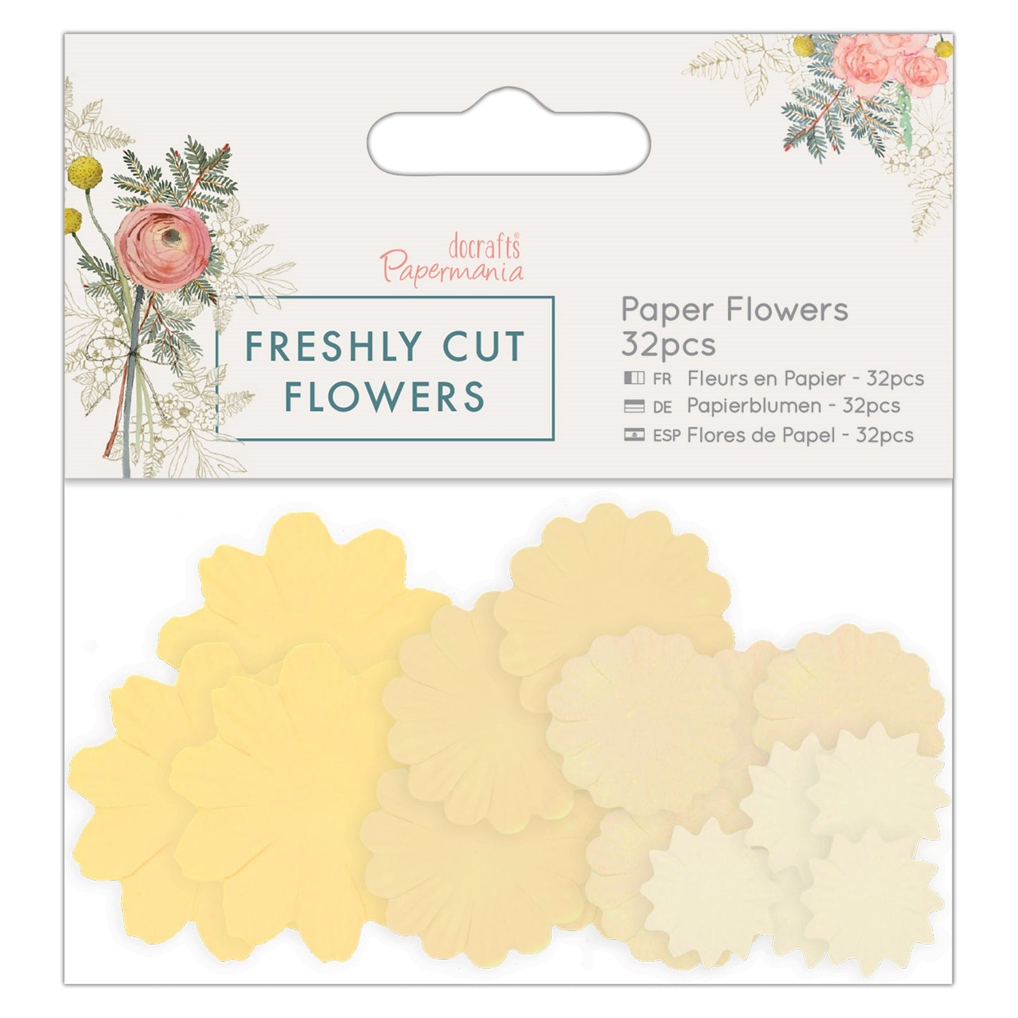 Papermania Freshly Cut Flowers Paper Flowers (32 pieces)