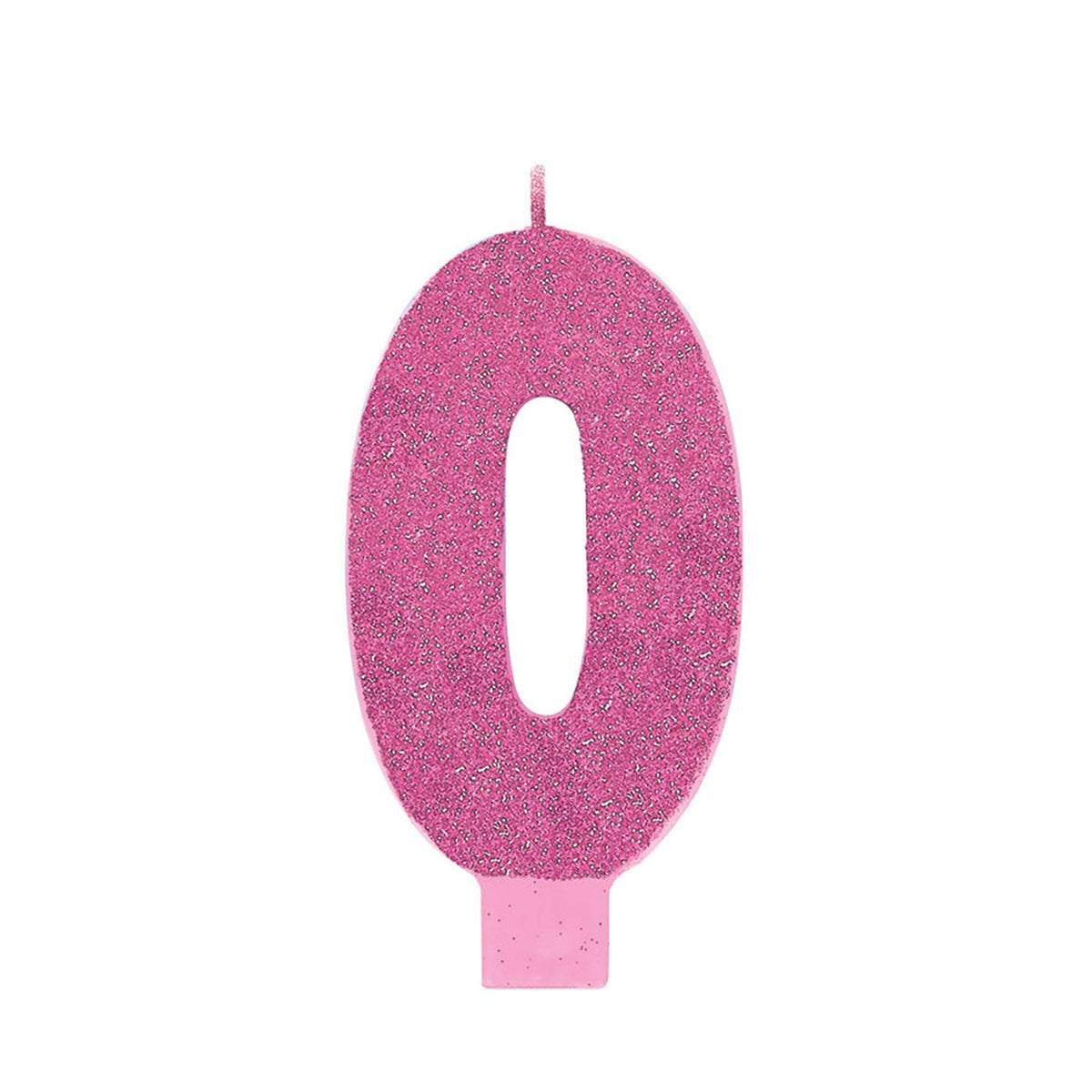 Amscan Giant Size Numeral Pink Glitter Candles 13.3cm #0