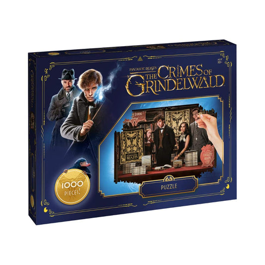 Winning Moves Fantastic Beasts the Crimes of Grindelwald 1000 Piece Jigsaw Puzzle Game, Piece together Newt Scamander at his book signing for the magical Fantastic Beasts, gift for ages 10 plus